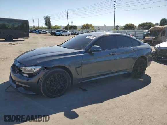 2015 BMW 4 Series 435i xDrive with VIN WBA4B3C55FD670422, listed as a Copart auction lot 45791165 with 95,786 mi miles and Non repairable. Bid and sale history available at DreamBid. Image 1.