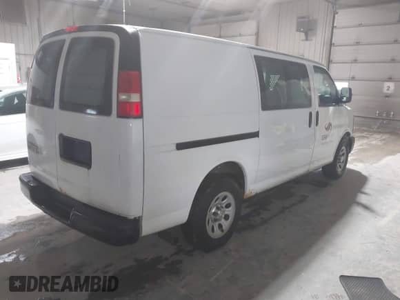 2010 Chevrolet Express Cargo with VIN 1GCUGADX1A1113221, listed as a IAAI auction lot 42155867 with Not provided miles and . Bid and sale history available at DreamBid. Image 4.