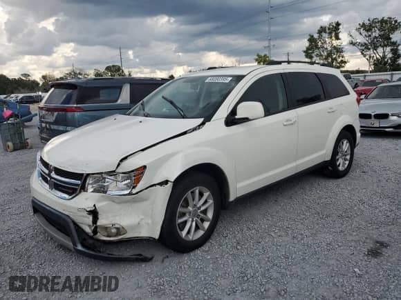 2015 Dodge Journey SXT with VIN 3C4PDCBBXFT595146, listed as a Copart auction lot 68080395 with 205,925 mi miles and Salvage title. Bid and sale history available at DreamBid. Image 1.