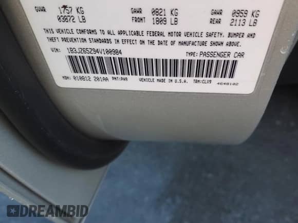 2004 Dodge Viper SRT-10 with VIN 1B3JZ65Z94V100984, listed as a Copart auction lot 50567415 with 51,058 mi miles and Salvage title. Bid and sale history available at DreamBid. Image 12.
