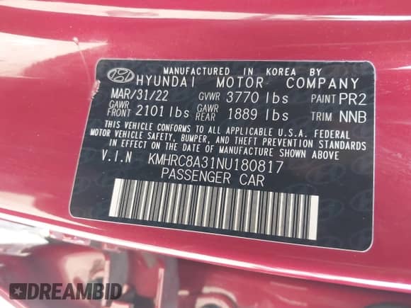 2022 Hyundai Venue SEL с VIN KMHRC8A31NU180817, выставлен на аукционе IAAI как лот 43182568 с пробегом 29 210 миль миль и . История ставок и продаж доступна на DreamBid. Изображение 9.