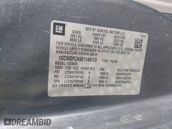 2014 Chevrolet Express Cargo с VIN 1GCWGFCA9E1144113, выставлен на аукционе IAAI как лот 42609171 с пробегом 196 490 миль миль и . История ставок и продаж доступна на DreamBid. Изображение 9.