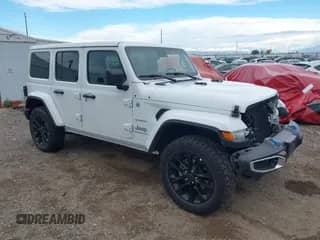 2024 Jeep Wrangler Sahara with VIN 1C4RJXP60RW293240, listed as a IAAI auction lot 43487149 with 50,245 mi miles and . Bid and sale history available at DreamBid. Image 1.