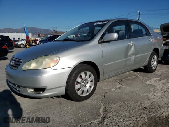 2003 Toyota Corolla LE с VIN JTDBR32E030031634, выставлен на аукционе Copart как лот 81804335 с пробегом 193 865 миль миль и Списание • Salvage title. История ставок и продаж доступна на DreamBid. Изображение 1.