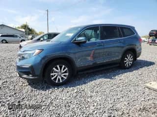 2019 Honda Pilot EX-L z VIN 5FNYF6H51KB099680, wystawiony jako Copart lot #81247275 z przebiegiem 96 221 mil mil oraz Szkoda całkowita • Salvage title. Historia ofert i sprzedaży dostępna na DreamBid. Obrazek 1.
