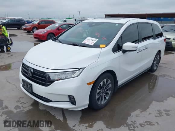 2021 Honda Odyssey EX-L с VIN 5FNRL6H7XMB010643, выставлен на аукционе IAAI как лот 42370450 с пробегом 89 496 миль миль и . История ставок и продаж доступна на DreamBid. Изображение 2.