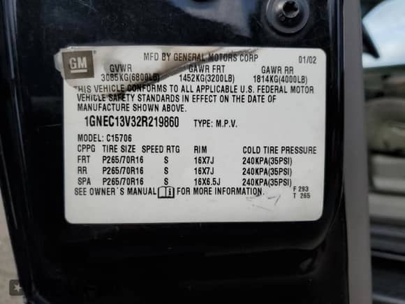 2002 Chevrolet Tahoe LS z VIN 1GNEC13V32R219860, wystawiony jako Copart lot #65943085 z przebiegiem 221 470 mil mil oraz Szkoda całkowita • Salvage title. Historia ofert i sprzedaży dostępna na DreamBid. Obrazek 13.
