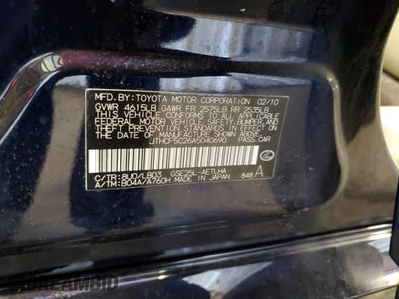 2010 Lexus IS 250 z VIN JTHCF5C26A5040690, wystawiony jako Copart lot #89577925 z przebiegiem 57 641 mil mil oraz Szkoda całkowita • Salvage title. Historia ofert i sprzedaży dostępna na DreamBid. Obrazek 13.