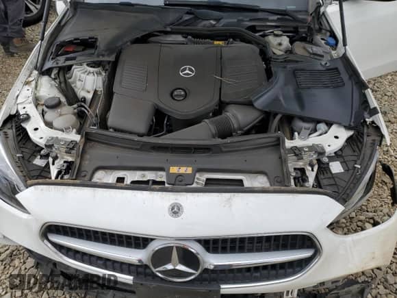 2022 Mercedes-Benz C 300 with VIN W1KAF4GB8NR057007, listed as a Copart auction lot 80397405 with 48,512 mi miles and Salvage title. Bid and sale history available at DreamBid. Image 11.