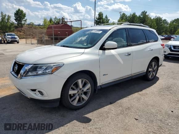 2014 Nissan Pathfinder SV Hybrid with VIN 5N1CR2MM9EC653469, listed as a Copart auction lot 67068385 with 152,671 mi miles and Clean title. Bid and sale history available at DreamBid. Image 1.