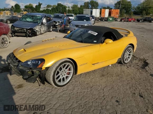 2004 Dodge Viper SRT-10 with VIN 1B3JZ65Z04V101294, listed as a Copart auction lot 70462564 with Not provided miles and Salvage title. Bid and sale history available at DreamBid. Image 1.