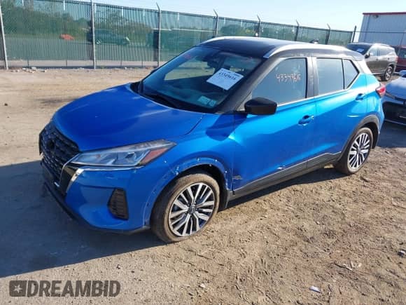 2024 Nissan Kicks SV with VIN 3N1CP5CV6RL484269, listed as a IAAI auction lot 43349616 with 21,261 mi miles and . Bid and sale history available at DreamBid. Image 2.