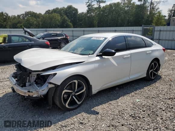 2022 Honda Accord Sport с VIN 1HGCV1F36NA124119, выставлен на аукционе Copart как лот 81298945 с пробегом 59 604 миль миль и Списание • Salvage title. История ставок и продаж доступна на DreamBid. Изображение 1.