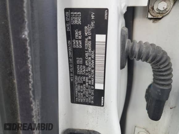 2010 Volvo XC70 3.2L с VIN YV4960BZ3A1075950, выставлен на аукционе Copart как лот 63374535 с пробегом 202 037 миль миль и Списание • Salvage title. История ставок и продаж доступна на DreamBid. Изображение 14.