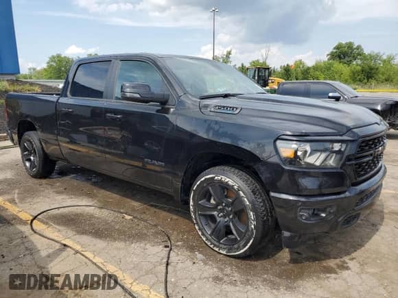 2024 Ram 1500 Big Horn with VIN 1C6SRFMT6RN148876, listed as a Copart auction lot 68363445 with 26,377 mi miles and Non repairable. Bid and sale history available at DreamBid. Image 4.