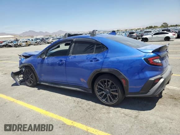 2023 Subaru WRX Premium with VIN JF1VBAF67P9817432, listed as a Copart auction lot 67545365 with 26,574 mi miles and Salvage title. Bid and sale history available at DreamBid. Image 2.