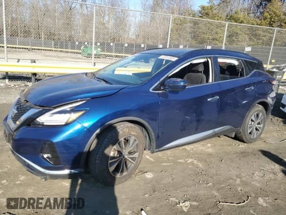 2021 Nissan Murano SV с VIN 5N1AZ2BSXMC116343, выставлен на аукционе Copart как лот 43051505 с пробегом 68 451 миль миль и Списание • Salvage title. История ставок и продаж доступна на DreamBid. Изображение 1.