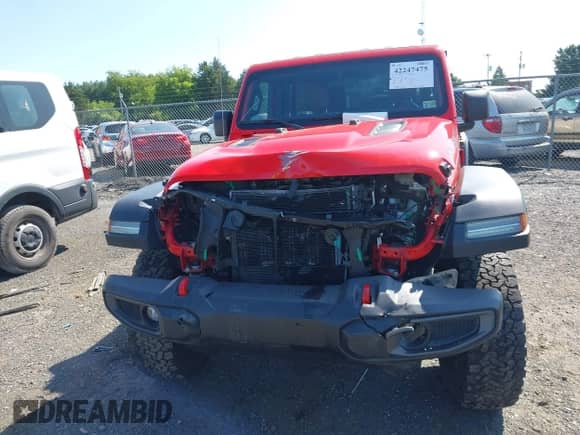 2021 Jeep Wrangler Unlimited Rubicon with VIN 1C4HJXFG2MW575541, listed as a IAAI auction lot 42247475 with 92,353 mi miles and . Bid and sale history available at DreamBid. Image 6.