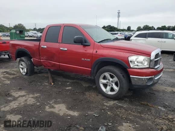 2008 Dodge 1500 SLT with VIN 1D7HU18N58J140750, listed as a Copart auction lot 69809895 with 245,726 mi miles and Salvage title. Bid and sale history available at DreamBid. Image 4.