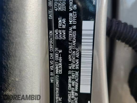 2015 Volvo S60 T5 Premier с VIN YV1612TK0F2340773, выставлен на аукционе Copart как лот 71078425 с пробегом 50 688 миль миль и Списание • Salvage title. История ставок и продаж доступна на DreamBid. Изображение 13.