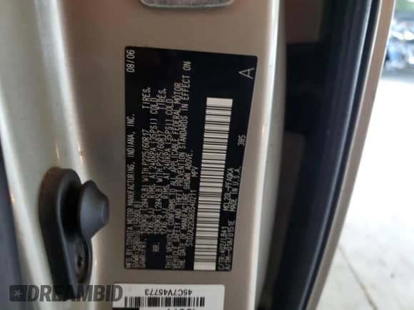 2006 Toyota Sienna XLE z VIN 5TDZA22C86S540211, wystawiony jako Copart lot #82532965 z przebiegiem 150 169 mil mil oraz Czysty tytuł • Clean title. Historia ofert i sprzedaży dostępna na DreamBid. Obrazek 13.