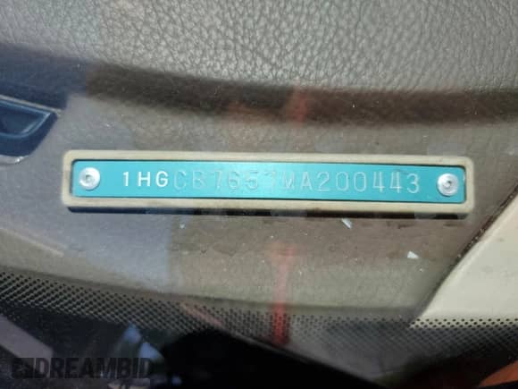 1991 Honda Accord с VIN 1HGCB7657MA200443, выставлен на аукционе Copart как лот 67918464 с пробегом 94 601 миль миль и Списание • Salvage title. История ставок и продаж доступна на DreamBid. Изображение 12.