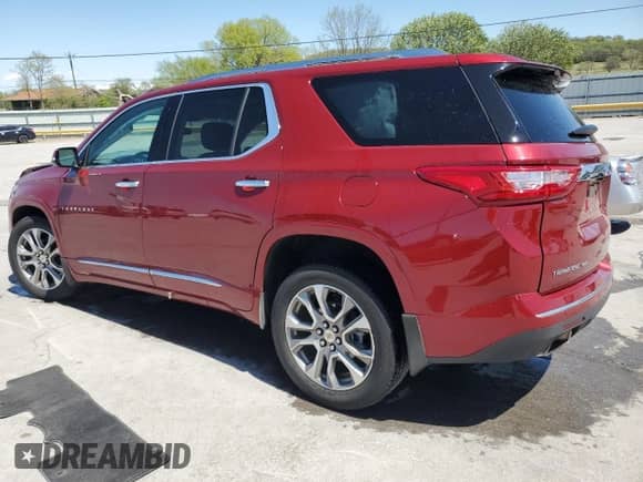 2020 Chevrolet Traverse Premier with VIN 1GNEVKKW1LJ177277, listed as a Copart auction lot 53249905 with 123,374 mi miles and Salvage title. Bid and sale history available at DreamBid. Image 2.
