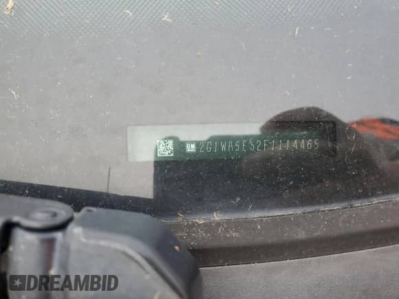 2015 Chevrolet Impala LS z VIN 2G1WA5E32F1114465, wystawiony jako Copart lot #85204525 z przebiegiem Nie podano mil oraz Szkoda całkowita • Salvage title. Historia ofert i sprzedaży dostępna na DreamBid. Obrazek 12.