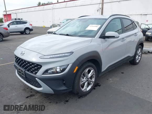 2022 Hyundai Kona SEL with VIN KM8K6CAB4NU769055, listed as a IAAI auction lot 43164582 with 45,551 mi miles and . Bid and sale history available at DreamBid. Image 19.