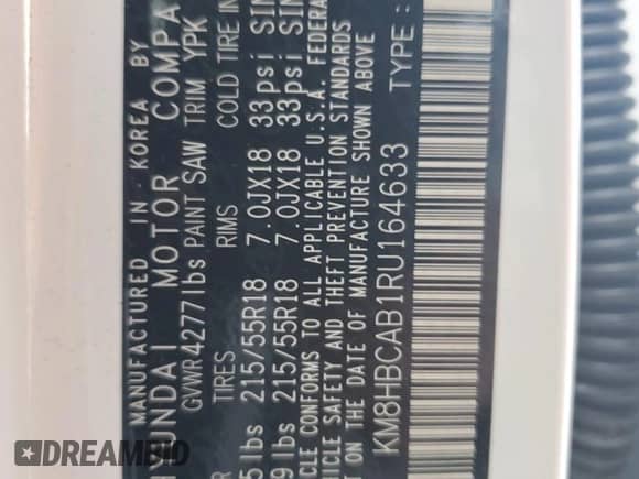 2024 Hyundai Kona SEL с VIN KM8HBCAB1RU164633, выставлен на аукционе Copart как лот 81161774 с пробегом 14 850 миль миль и Чистый • Clean title. История ставок и продаж доступна на DreamBid. Изображение 14.