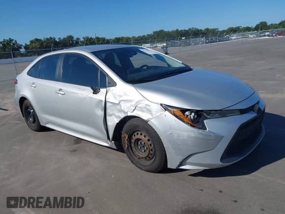 2021 Toyota Corolla L with VIN 5YFDPMAE2MP172539, listed as a IAAI auction lot 43270562 with 99,841 mi miles and . Bid and sale history available at DreamBid. Image 1.