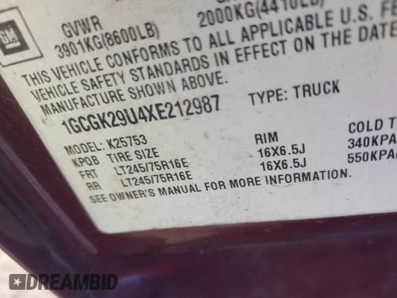 1999 Chevrolet Silverado 2500 LT с VIN 1GCGK29U4XE212987, выставлен на аукционе IAAI как лот 41377253 с пробегом 326 124 миль миль и . История ставок и продаж доступна на DreamBid. Изображение 9.