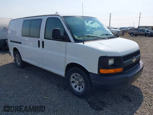 2013 Chevrolet Express Cargo with VIN 1GCSGAFX0D1160359, listed as a IAAI auction lot 43115960 with 343,694 mi miles and . Bid and sale history available at DreamBid. Image 1.