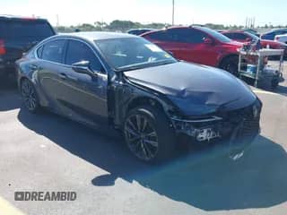 2021 Lexus IS 350 F Sport with VIN JTHGZ1B20M5039798, listed as a IAAI auction lot 43339531 with 48,460 mi miles and . Bid and sale history available at DreamBid. Image 1.
