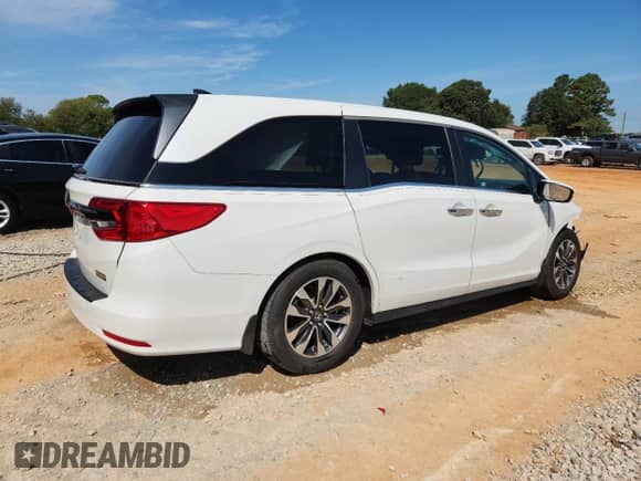 2021 Honda Odyssey EX-L with VIN 5FNRL6H78MB024315, listed as a Copart auction lot 71735525 with 76,098 mi miles and Salvage title. Bid and sale history available at DreamBid. Image 3.
