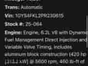 2023 Cadillac Escalade 4WD Sport with VIN 1GYS4FKL2PR230XXX, listed as a Copart auction lot 59638965 with 46,414 mi miles and Clean title. Bid and sale history available at DreamBid. Image 10.