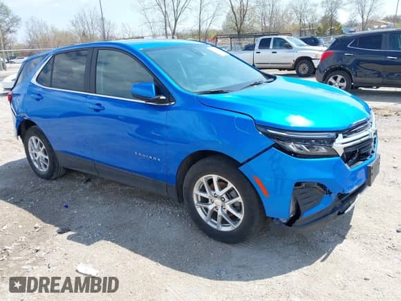 2024 Chevrolet Equinox LT with VIN 3GNAXKEGXRS110083, listed as a IAAI auction lot 42104347 with 37,003 mi miles and . Bid and sale history available at DreamBid. Image 1.