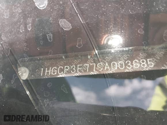 2012 Honda Accord EX с VIN 1HGCP3F77CA003685, выставлен на аукционе IAAI как лот 42303698 с пробегом 191 633 миль миль и . История ставок и продаж доступна на DreamBid. Изображение 9.
