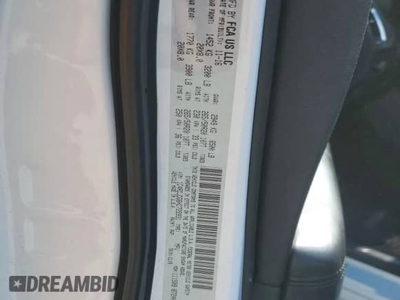 2017 Dodge Durango GT with VIN 1C4RDJDG6HC725931, listed as a Copart auction lot 70898235 with 133,474 mi miles and Salvage title. Bid and sale history available at DreamBid. Image 14.