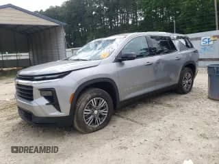 2024 Chevrolet Traverse FWD LS with VIN 1GNEREKS8RJ180558, listed as a Copart auction lot 61376105 with 5,594 mi miles and Salvage title. Bid and sale history available at DreamBid. Image 1.