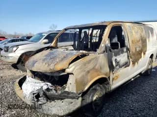 2019 Chevrolet Express Cargo with VIN 1GCWGAFP0K1365131, listed as a Copart auction lot 43587695 with Not provided miles and Non repairable. Bid and sale history available at DreamBid. Image 1.