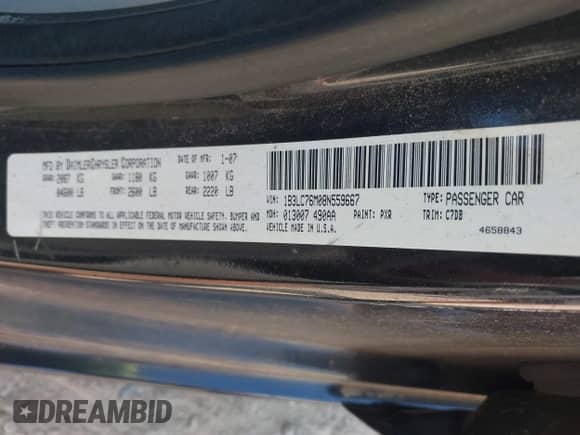 2008 Dodge Avenger R/T с VIN 1B3LC76M08N559667, выставлен на аукционе IAAI как лот 42876548 с пробегом 191 422 миль миль и . История ставок и продаж доступна на DreamBid. Изображение 9.