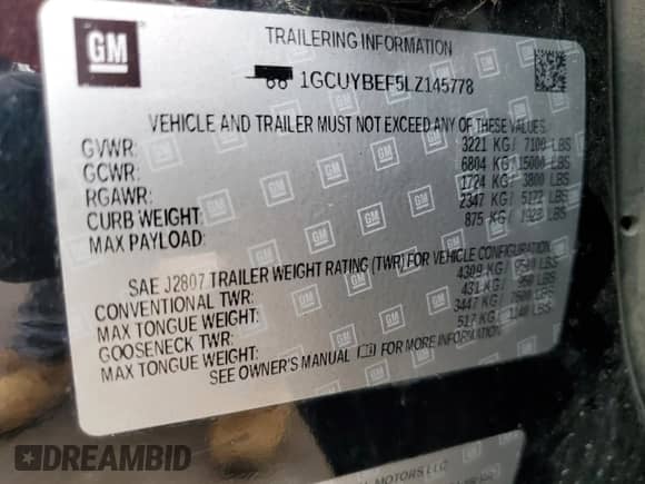 2020 Chevrolet Silverado 1500 Custom с VIN 1GCUYBEF5LZ145778, выставлен на аукционе Copart как лот 64382155 с пробегом 82 342 миль миль и Списание • Salvage title. История ставок и продаж доступна на DreamBid. Изображение 12.