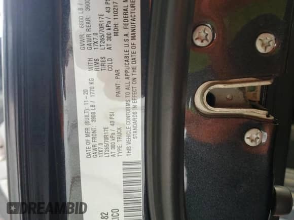 2020 Ram 1500 Tradesman z VIN 3C6RR7KT9LG260482, wystawiony jako Copart lot #80895195 z przebiegiem 81 815 mil mil oraz Szkoda całkowita • Salvage title. Historia ofert i sprzedaży dostępna na DreamBid. Obrazek 14.