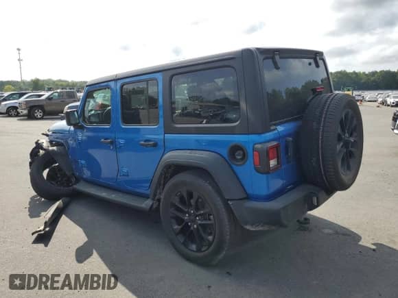 2023 Jeep Wrangler Sport S with VIN 1C4HJXDG7PW677814, listed as a Copart auction lot 67802085 with 28,546 mi miles and Salvage title. Bid and sale history available at DreamBid. Image 2.