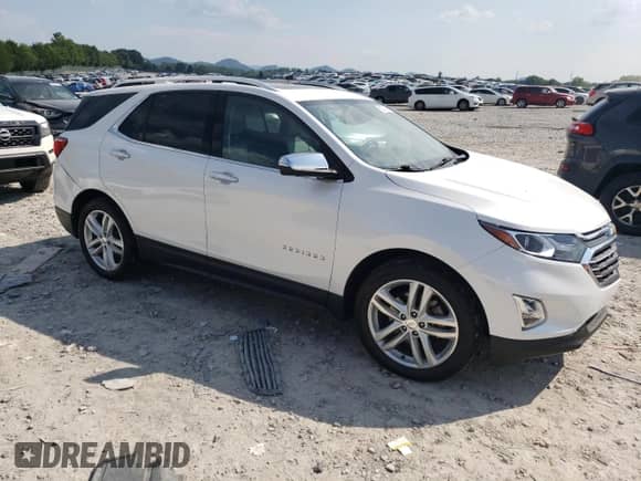 2020 Chevrolet Equinox Premier with VIN 3GNAXPEX6LS698651, listed as a Copart auction lot 63833435 with 22,634 mi miles and Salvage title. Bid and sale history available at DreamBid. Image 4.