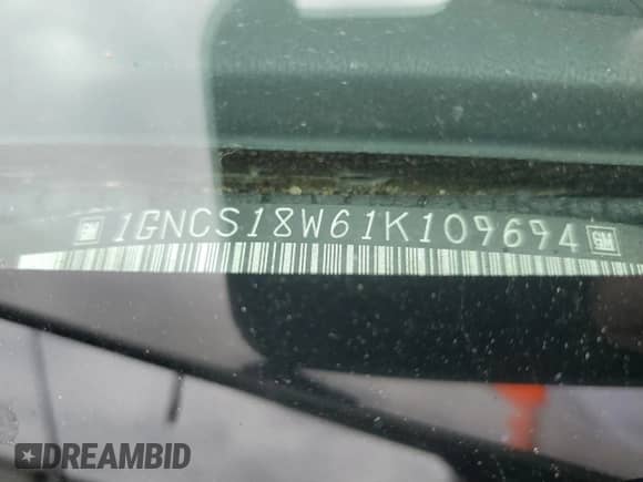 2001 Chevrolet Blazer LS with VIN 1GNCS18W61K109694, listed as a Copart auction lot 72926804 with 173,542 mi miles and Salvage title. Bid and sale history available at DreamBid. Image 12.