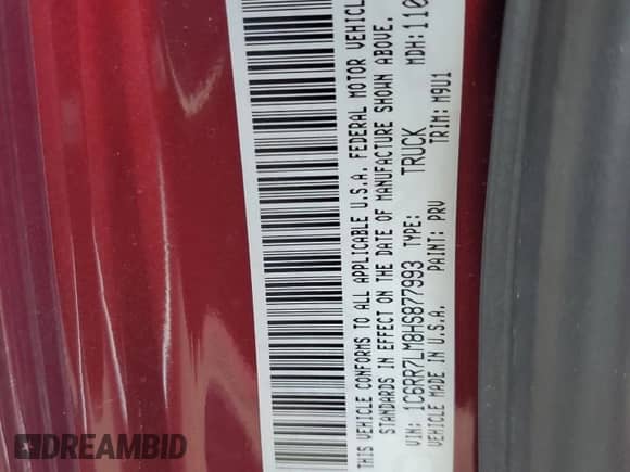 2017 Ram 1500 Big Horn с VIN 1C6RR7LM8HS877993, выставлен на аукционе Copart как лот 60966014 с пробегом Не указан миль и Списание • Salvage title. История ставок и продаж доступна на DreamBid. Изображение 12.