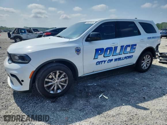 2023 Dodge Durango Pursuit with VIN 1C4RDJFG8PC674136, listed as a Copart auction lot 65523975 with 15,349 mi miles and Salvage title. Bid and sale history available at DreamBid. Image 1.