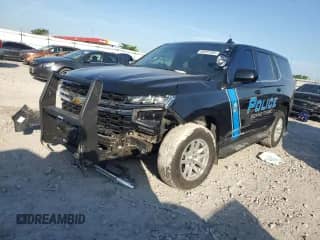 2023 Chevrolet Tahoe Commercial с VIN 1GNSKLED4PR194772, выставлен на аукционе Copart как лот 60497595 с пробегом 25 153 миль миль и Списание • Salvage title. История ставок и продаж доступна на DreamBid. Изображение 1.